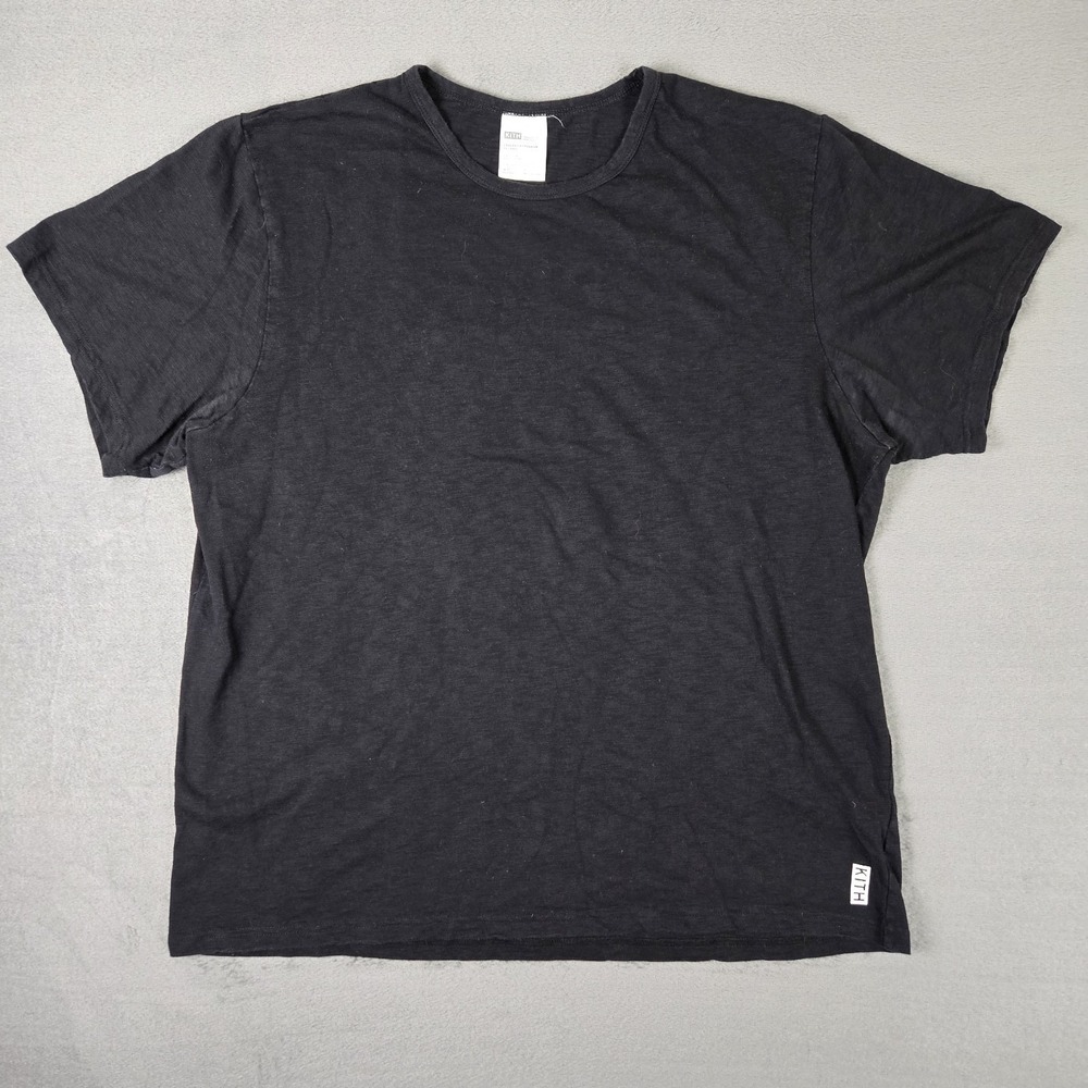 Kith NYC Small Box‎ Logo T Shirt Adult 2XL Black Pre Owned Rare Streetwear